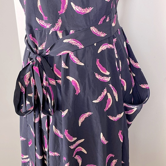 Yoana Baraschi feather dress with front pockets size 6 - Picture 9 of 16